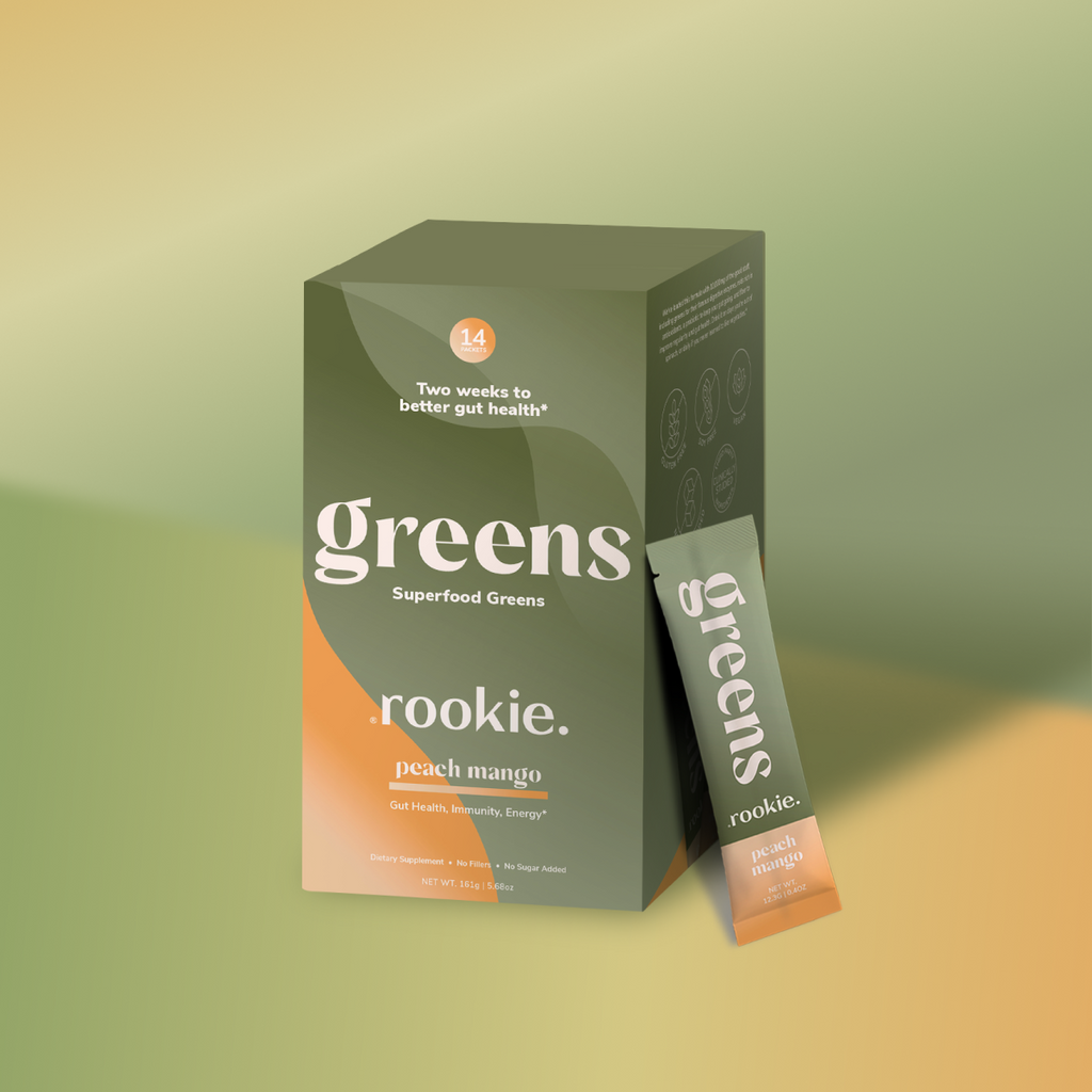 Practical Living Greens for daily home and personal routines with pantry foods and beverages