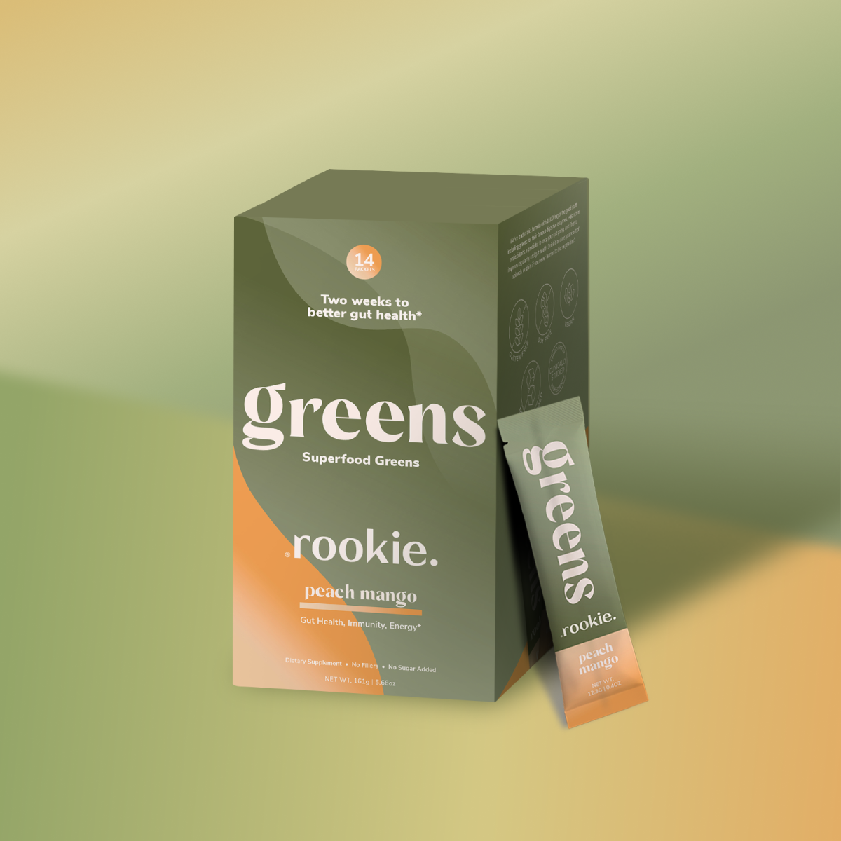 Practical Living Greens for daily home and personal routines with pantry foods and beverages