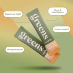 Practical Living Greens for daily home and personal routines with pantry foods and beverages