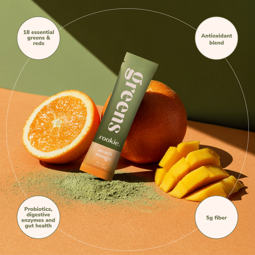 Practical Living Greens for daily home and personal routines with pantry foods and beverages