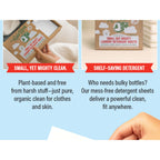 Daily Care Laundry Detergent Sheets for daily home and personal routines with cleaning laundry and paper products