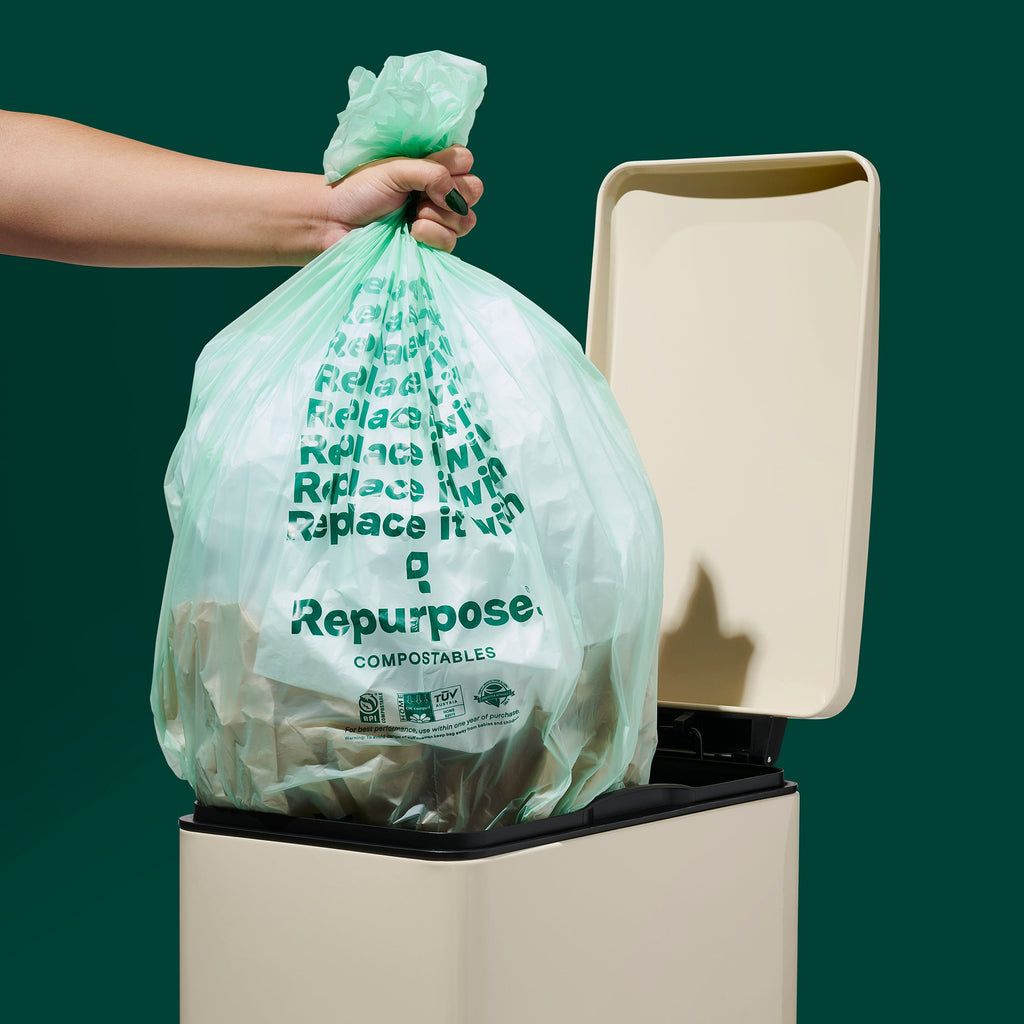 Practical Living Compostable 13-Gal Tall Kitchen Bags, Lavender Scented for daily home and personal routines with cleaning laundry and paper products