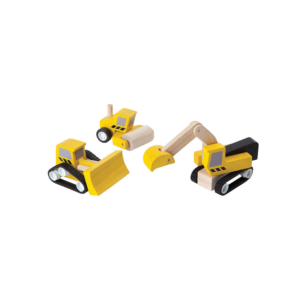 3 Piece Wooden Road Construction Set