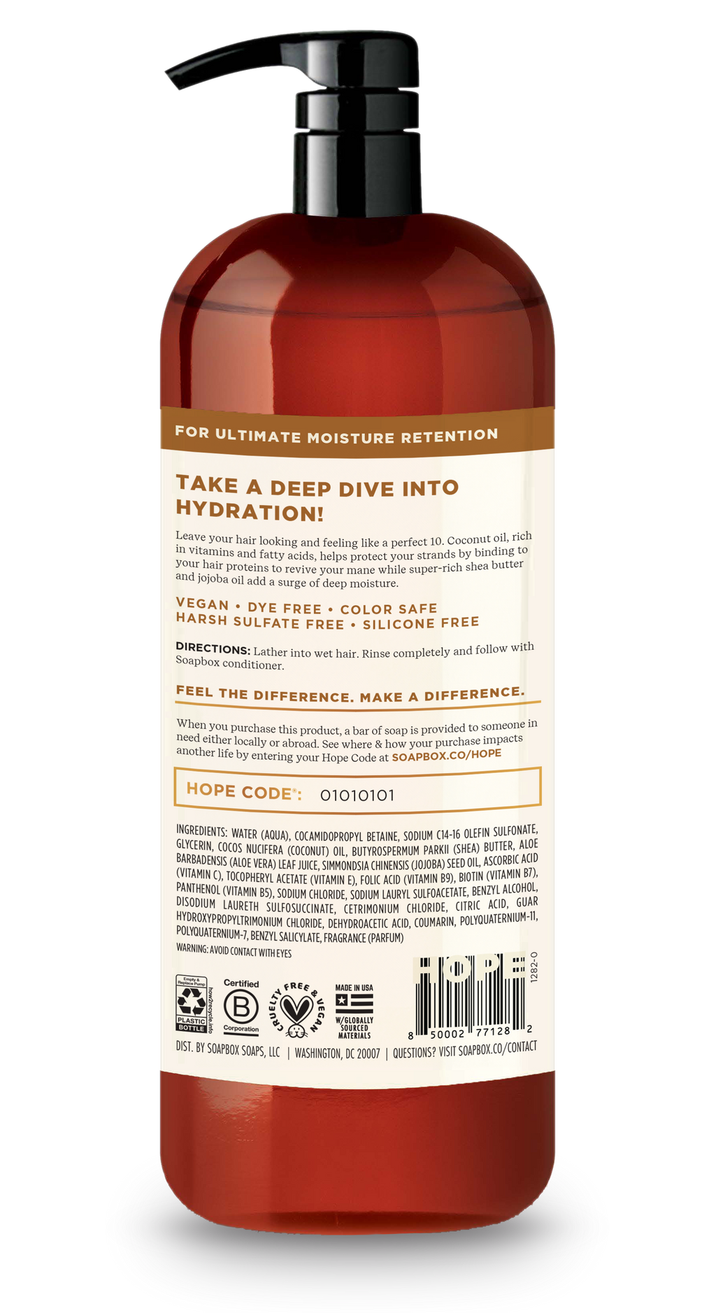Everyday Home Coconut and Shea Deep Moisture Shampoo 1 Liter for daily home and personal routines with hair care