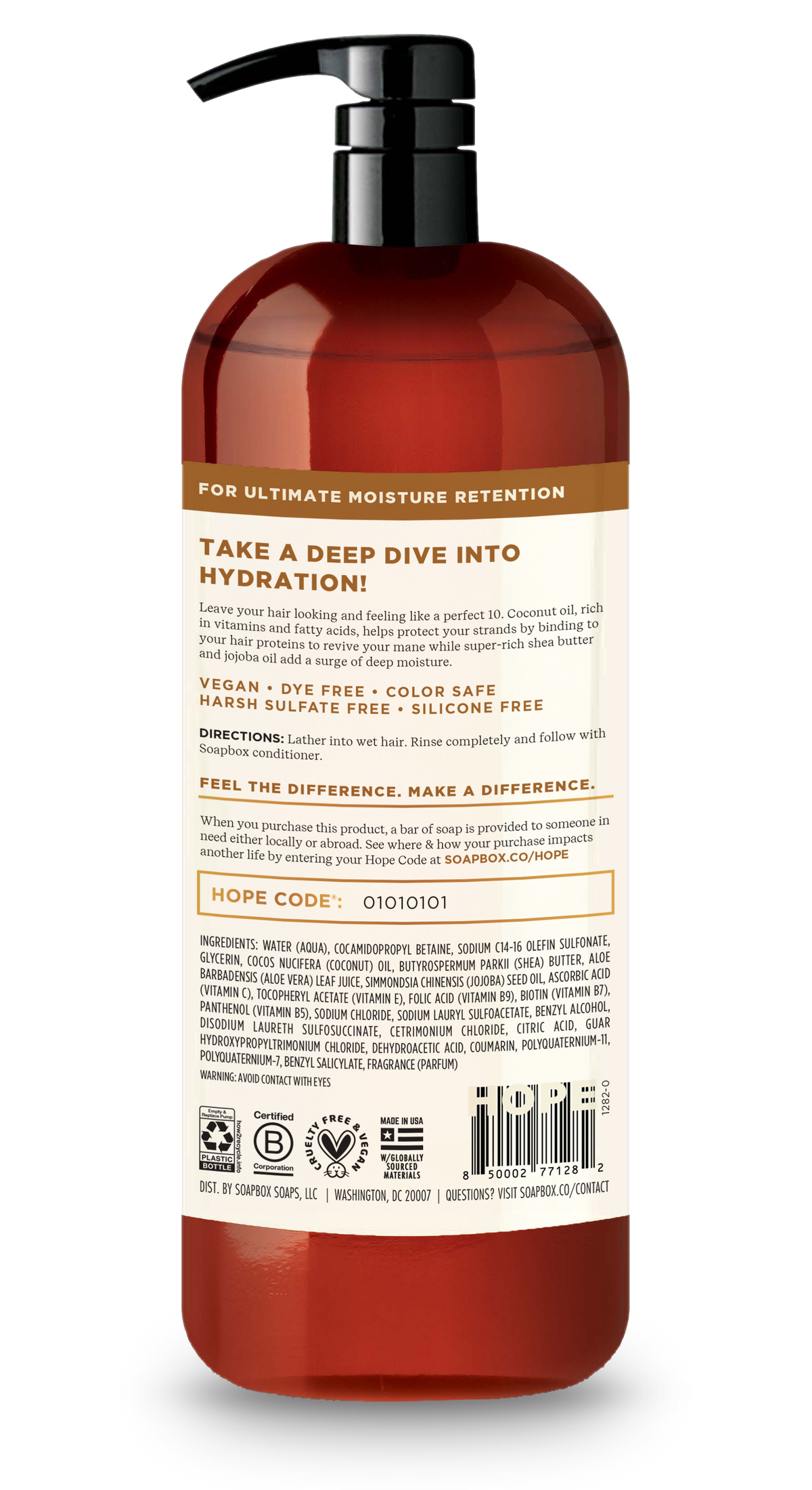 Everyday Home Coconut and Shea Deep Moisture Shampoo 1 Liter for daily home and personal routines with hair care