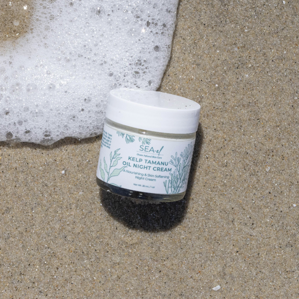 Daily Care Kelp Tamanu Oil Night Cream for daily home and personal routines with facial skin and sun care