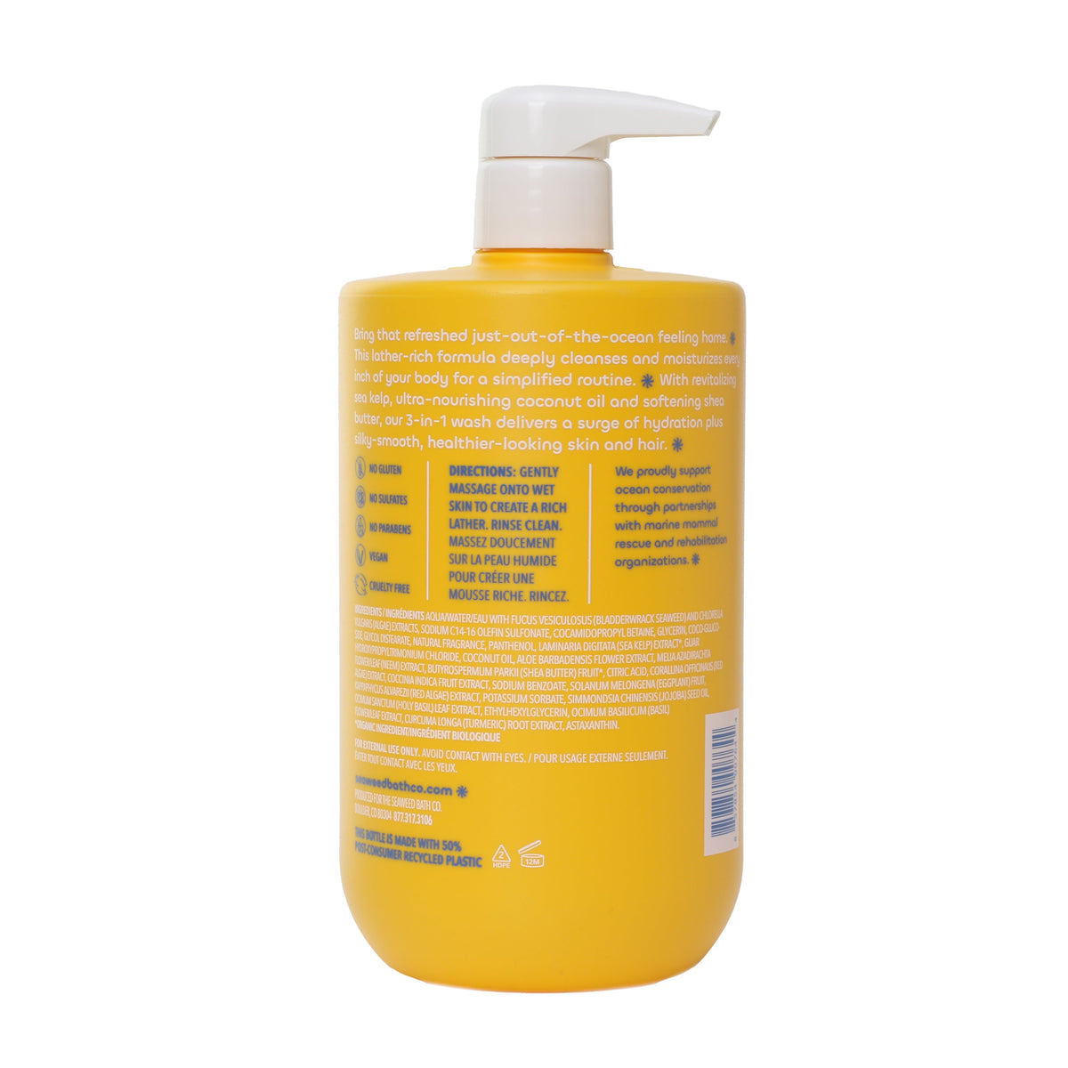 Daily Care 3-in-1 Wash - Body Wash, Shampoo and Bubble Bath Value Size for daily home and personal routines with hair care