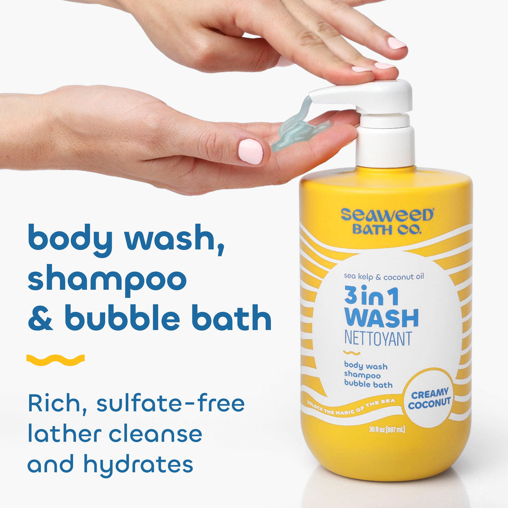 Daily Care 3-in-1 Wash - Body Wash, Shampoo and Bubble Bath Value Size for daily home and personal routines with hair care