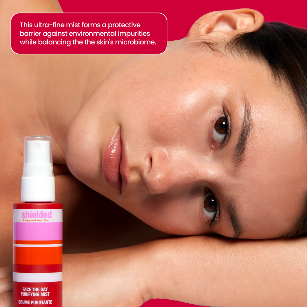 Home Essentials Face the Day Purifying Mist for daily home and personal routines with facial skin and sun care