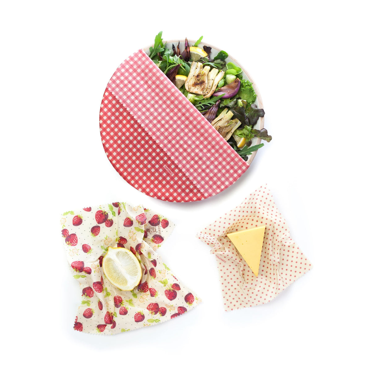 Daily Care Beeswax Wrap Beeginner Set for daily home and personal routines with pantry foods and beverages
