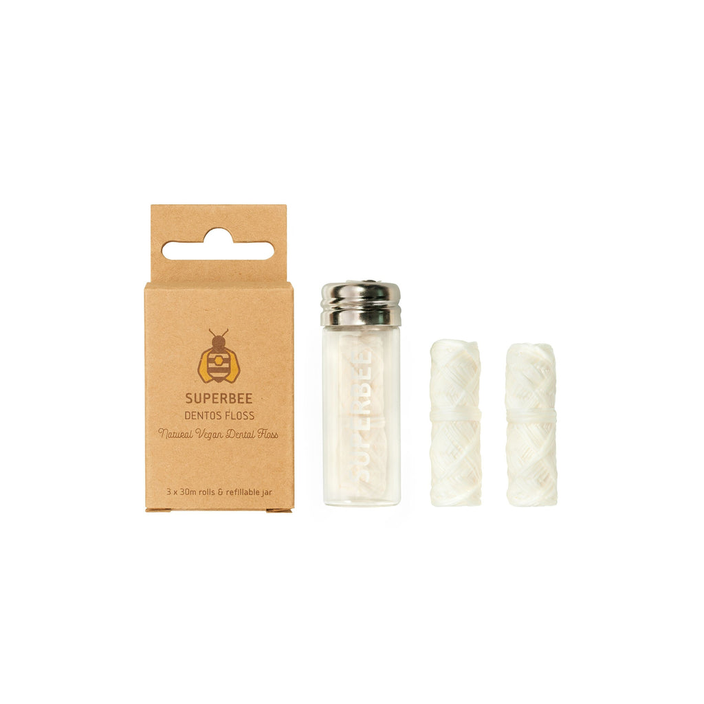 Dentos Eco Dental Floss + Glass Holder
