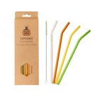 Glass Straws Set with Cleaning Brush