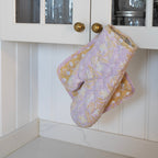 Daily Care Hand Block Printed Ovenmitt And Pot Holder Set for daily home and personal routines with cookware food storage and kitchen tools