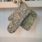 Daily Care Hand Block Printed Ovenmitt And Pot Holder Set for daily home and personal routines with cookware food storage and kitchen tools