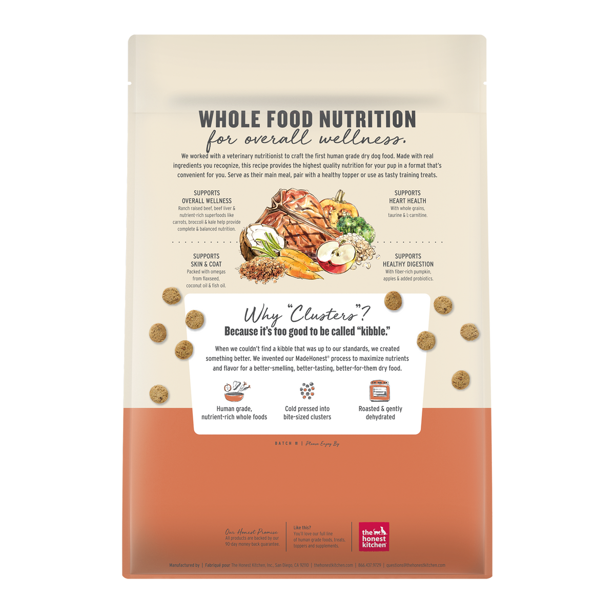 Practical Living Dry Dog Food, Whole Grain Beef and Oat Whole Food Clusters for daily home and personal routines with pet care treats and accessories