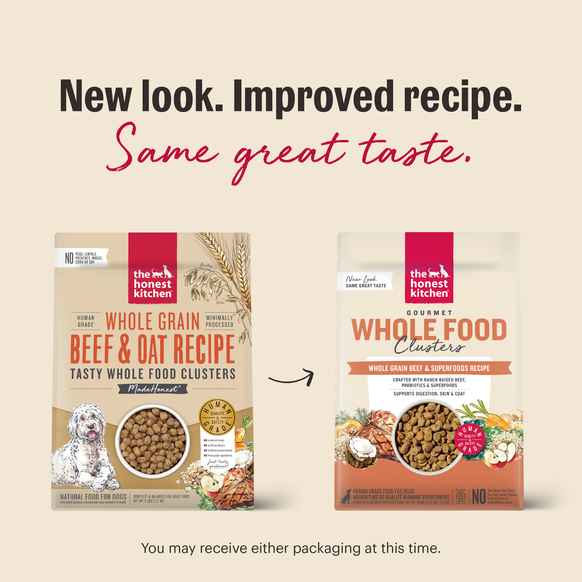 Practical Living Dry Dog Food, Whole Grain Beef and Oat Whole Food Clusters for daily home and personal routines with pet care treats and accessories