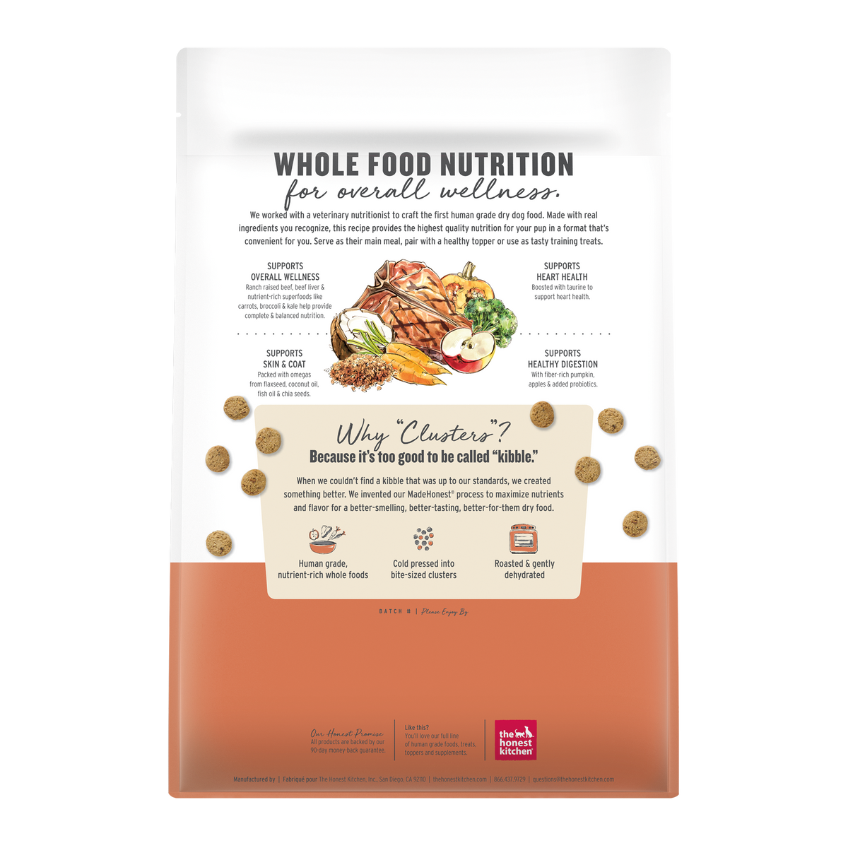 Everyday Home Dry Dog Food, Grain included Beef Whole Food Clusters for daily home and personal routines with pet care treats and accessories