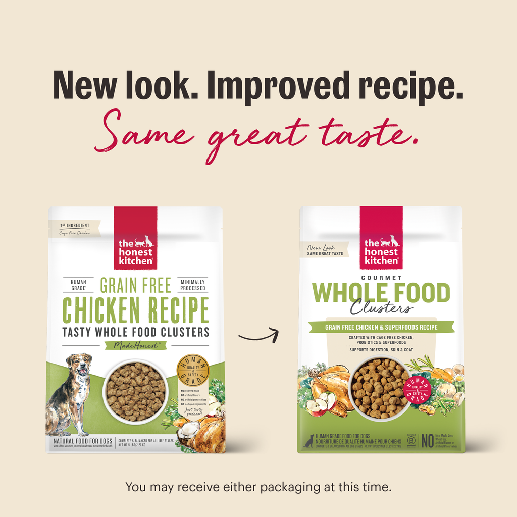 Daily Care Dry Dog Food, Grain included Chicken Whole Food Clusters for daily home and personal routines with pet care treats and accessories