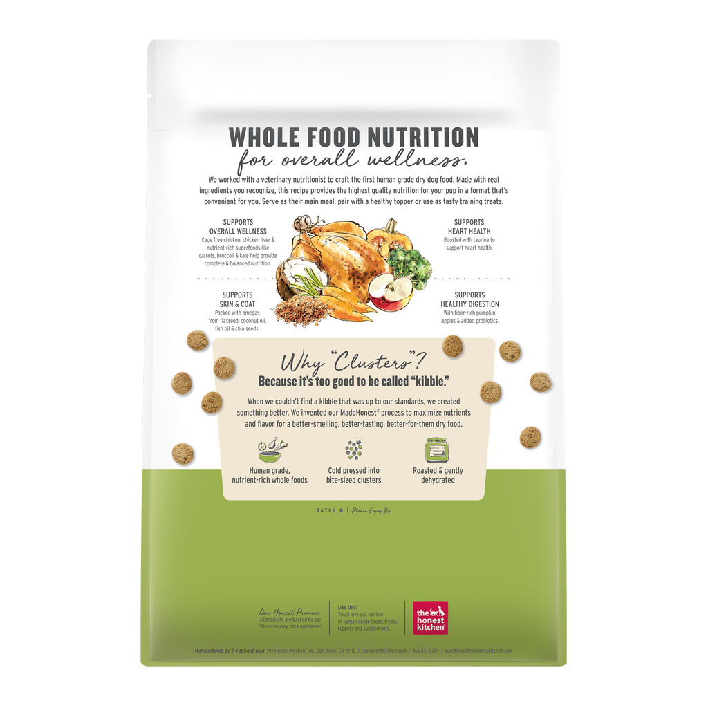 Daily Care Dry Dog Food, Grain included Chicken Whole Food Clusters for daily home and personal routines with pet care treats and accessories