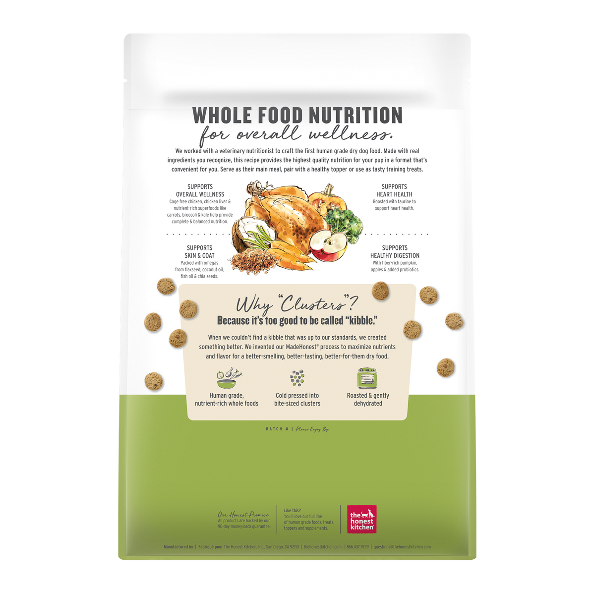 Daily Care Dry Dog Food, Grain included Chicken Whole Food Clusters for daily home and personal routines with pet care treats and accessories