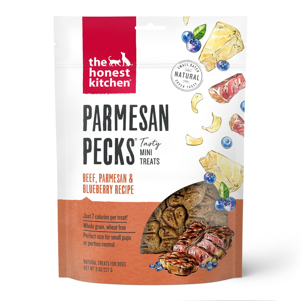 Dog Treat Parmesan Pecks, Beef & Blueberry