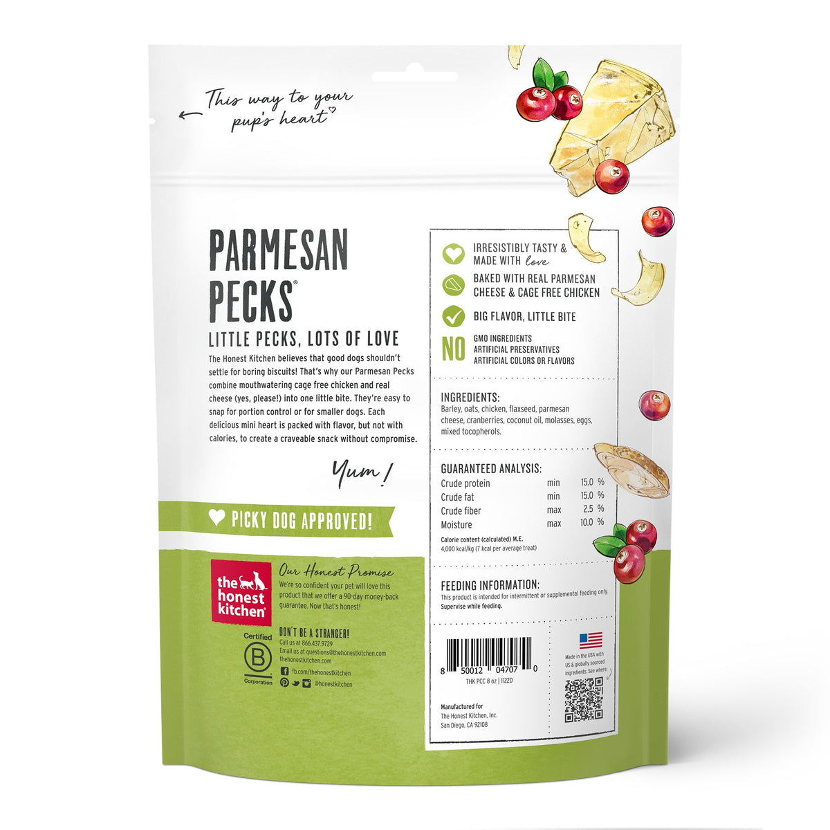 Home Essentials Dog Treat Parmesan Pecks, Chicken and Cranberry for daily home and personal routines with pet care treats and accessories