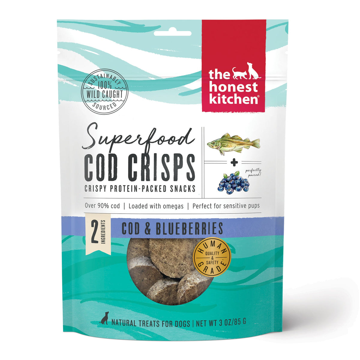 Dog Treat Ocean Chews Crispy Cod Fish Skins Beams