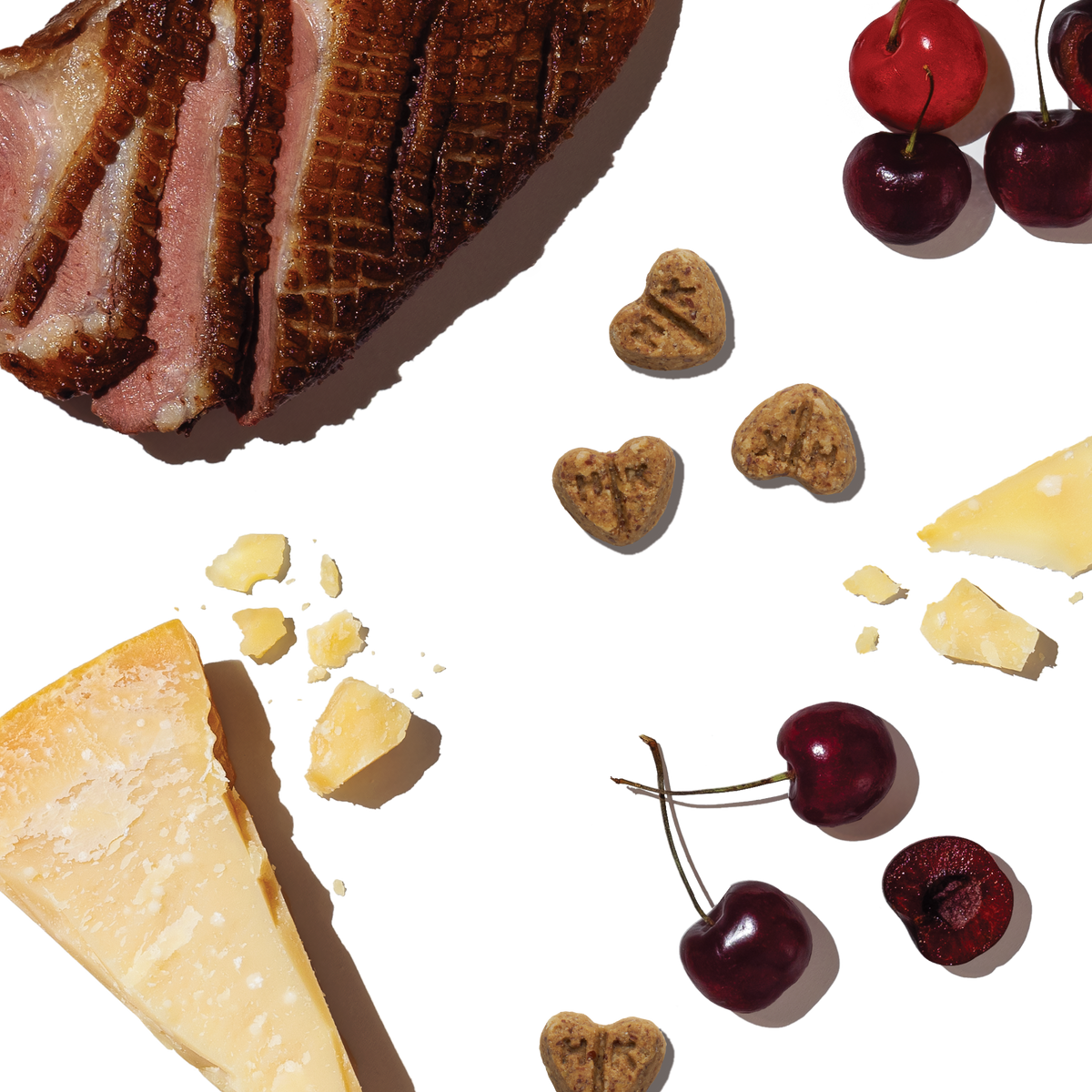 Routine Ready Dog Treat Parmesan Pecks, Duck and Cherry for daily home and personal routines with pet care treats and accessories