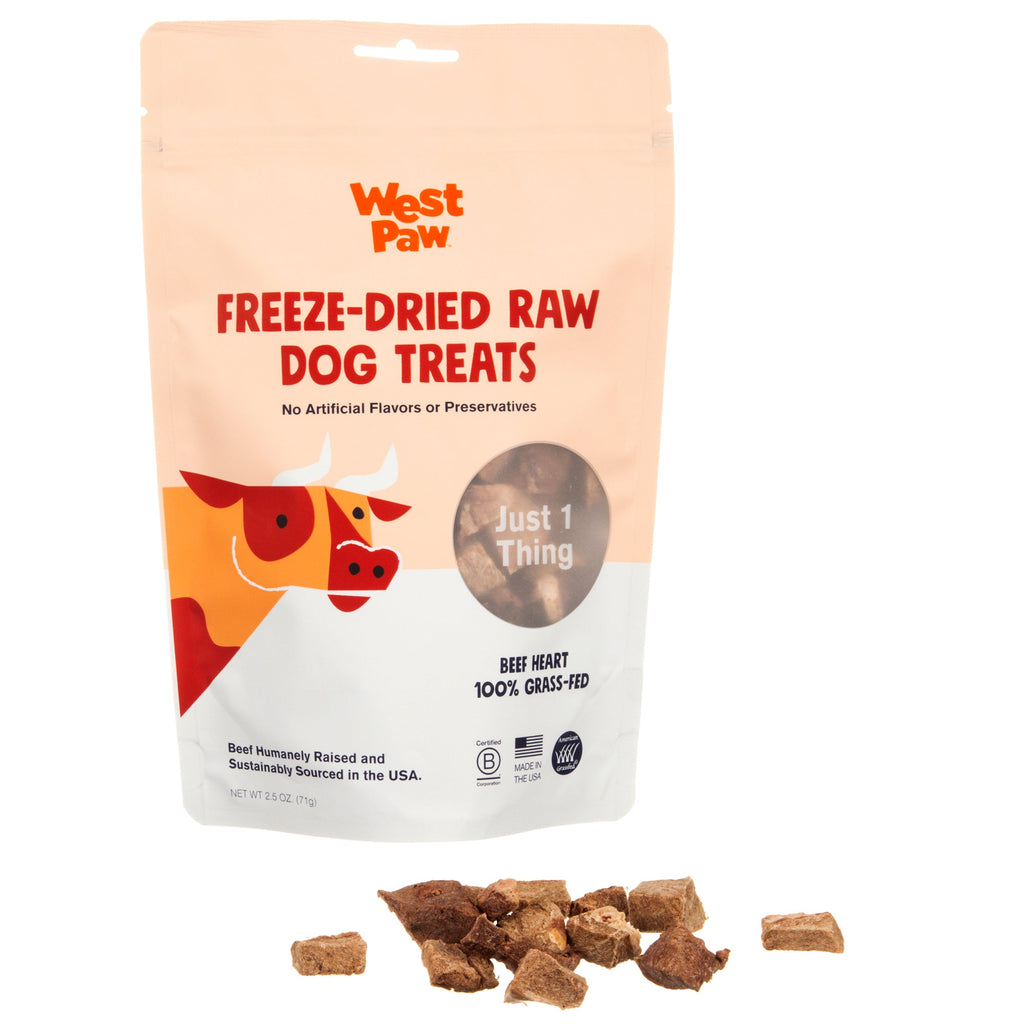 Dog Treat - Freeze-Dried Grass-Fed Beef Heart, Single Ingredient