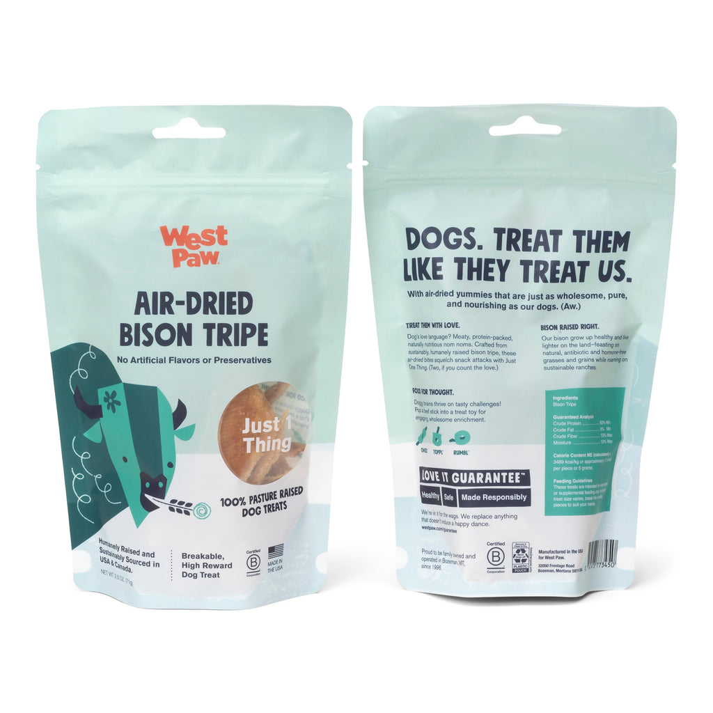 Home Essentials Dog Treat - Air-Dried Bison Tripe, Natural Source of Protein and Omegas for daily home and personal routines with pet care treats and accessories