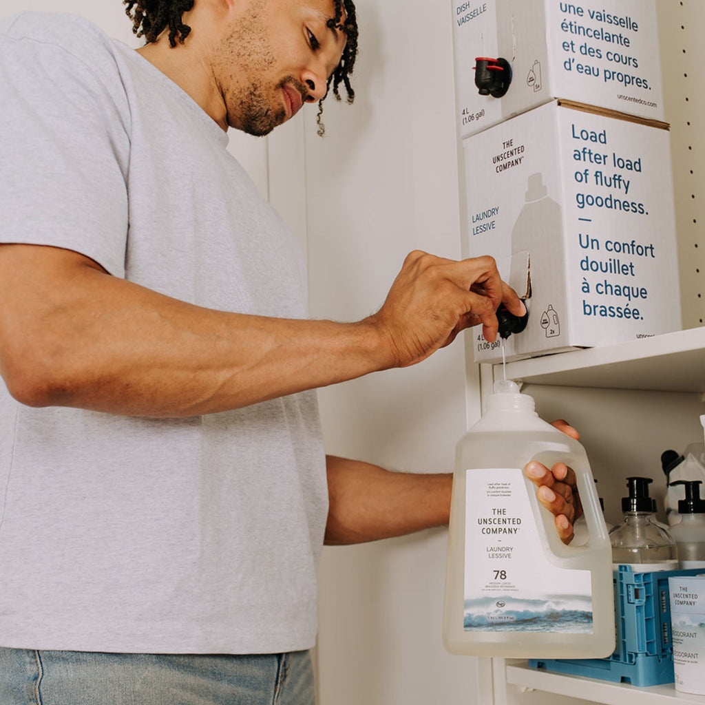 Home Essentials Laundry Detergent Refill for daily home and personal routines with cleaning laundry and paper products