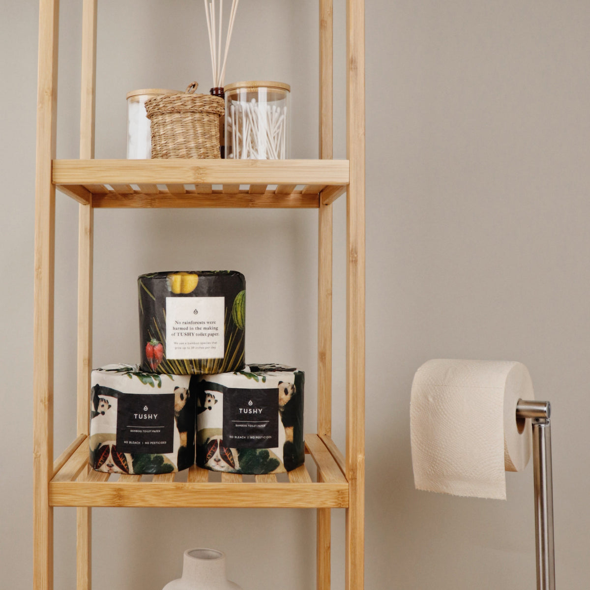 Practical Living Bamboo Toilet Paper for daily home and personal routines with cleaning laundry and paper products