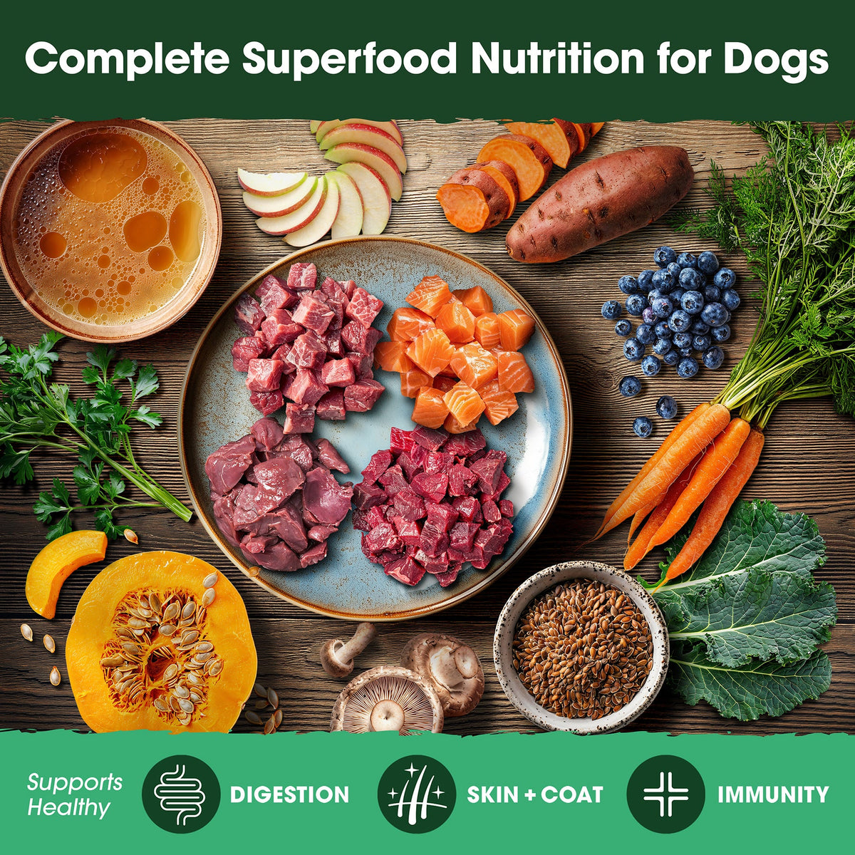 Practical Living Lamb, Venison and Bone Broth Recipe, Food, Topper, and Mixer for Dogs for daily home and personal routines with pet care treats and accessories