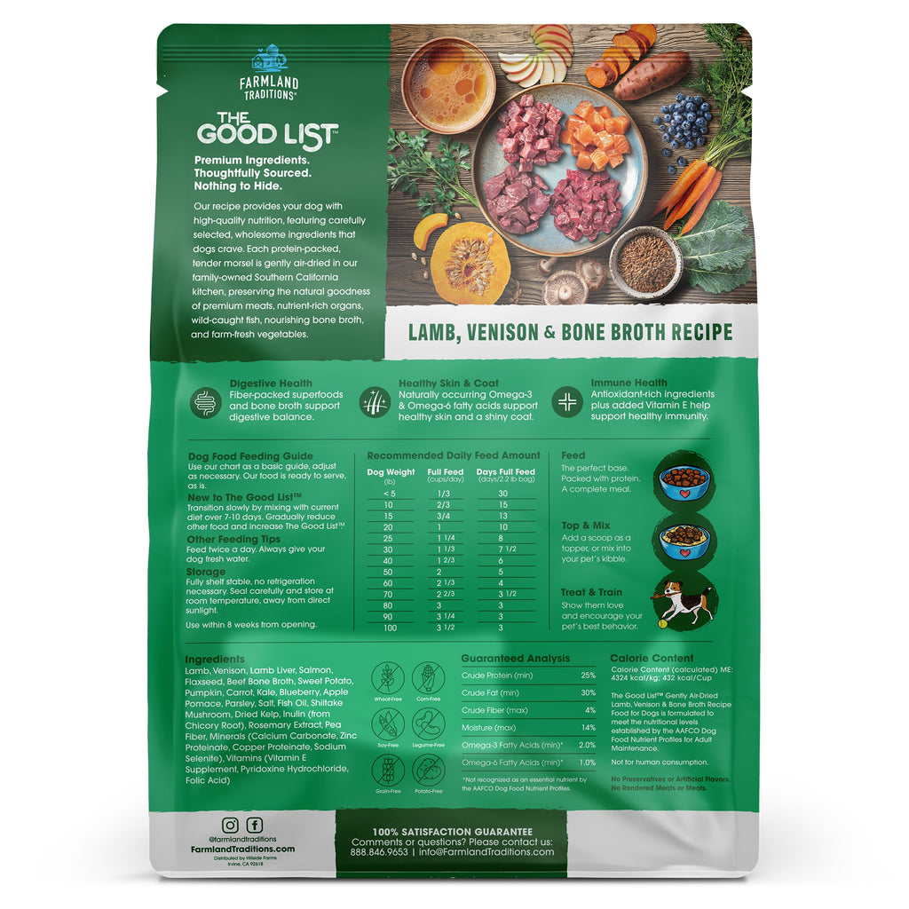 Practical Living Lamb, Venison and Bone Broth Recipe, Food, Topper, and Mixer for Dogs for daily home and personal routines with pet care treats and accessories