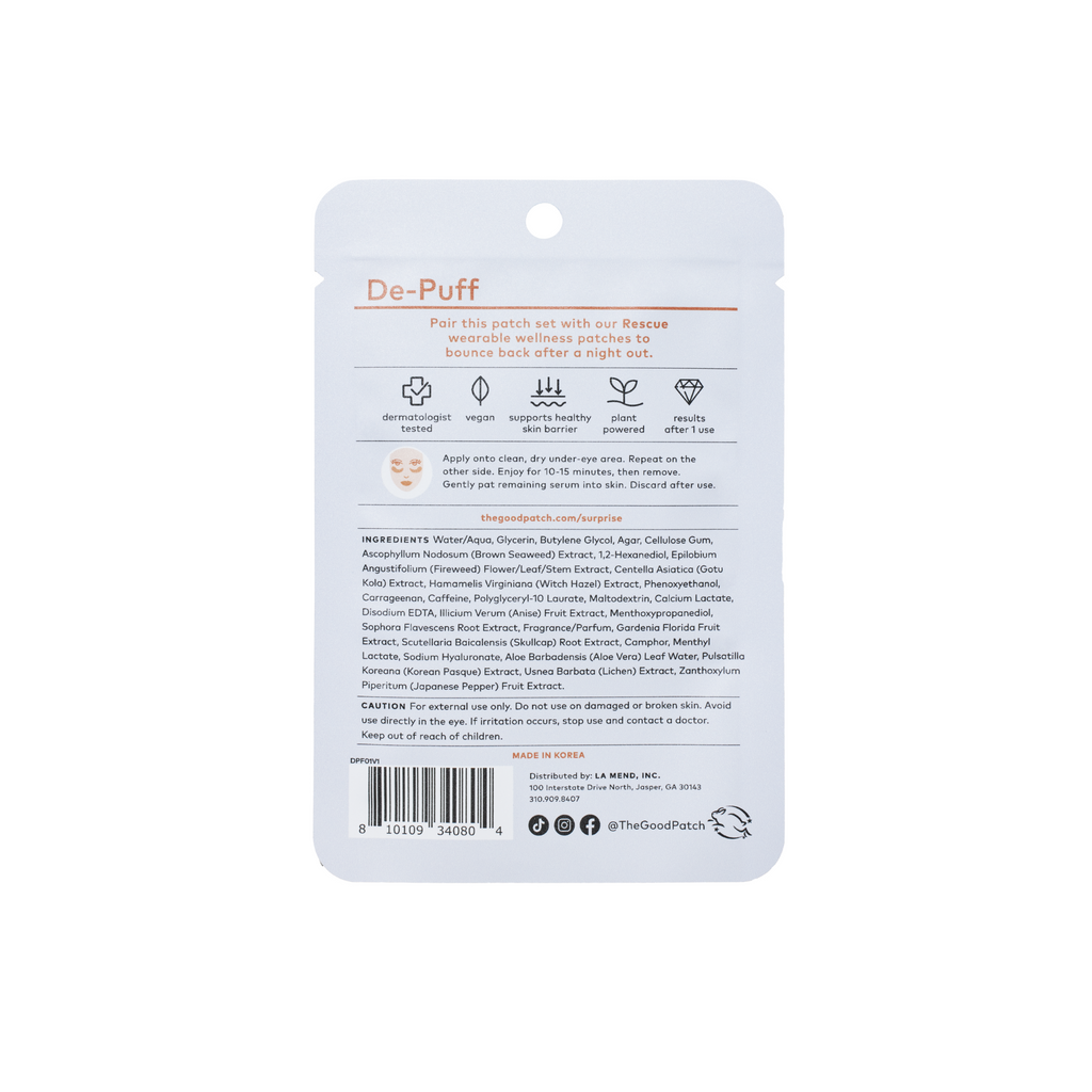 Home Essentials De-Puff Hydrogel Undereye Patch for daily home and personal routines with general everyday essentials