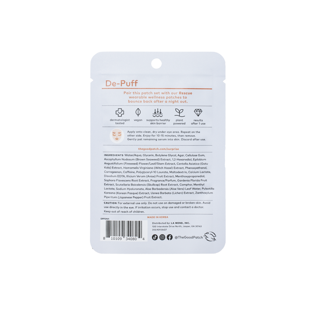 Home Essentials De-Puff Hydrogel Undereye Patch for daily home and personal routines with general everyday essentials