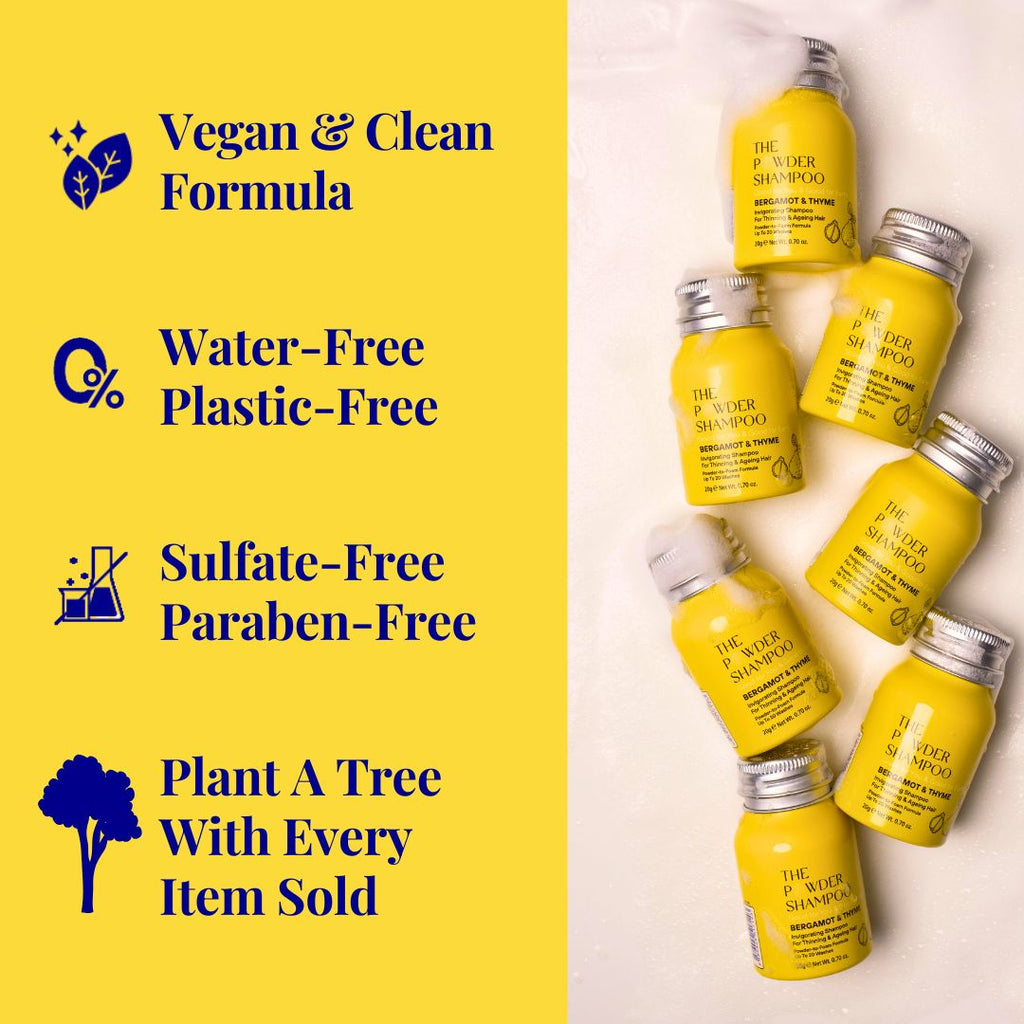 Everyday Home Invigorating Powder Shampoo for Thinning and Ageing Hair for daily home and personal routines with hair care