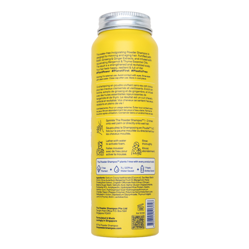 Everyday Home Invigorating Powder Shampoo for Thinning and Ageing Hair for daily home and personal routines with hair care