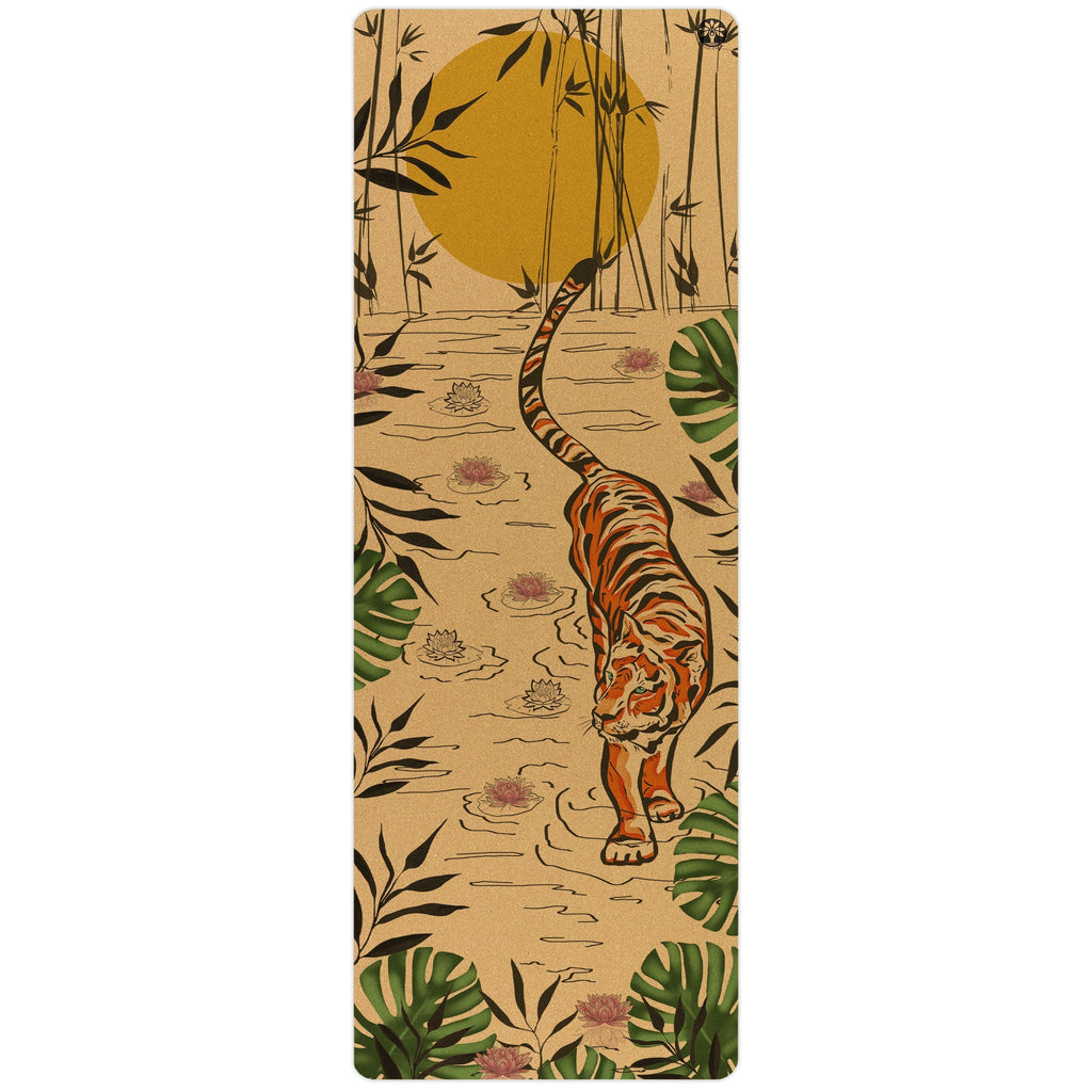 Aura Cork Yoga Mat - Tiger Lotus