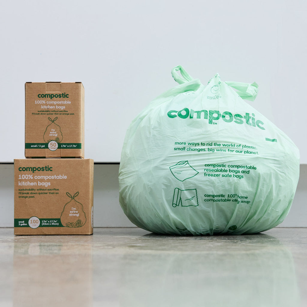 Practical Living 3 Gallon Home Compostable Trash Bags for daily home and personal routines with cleaning laundry and paper products
