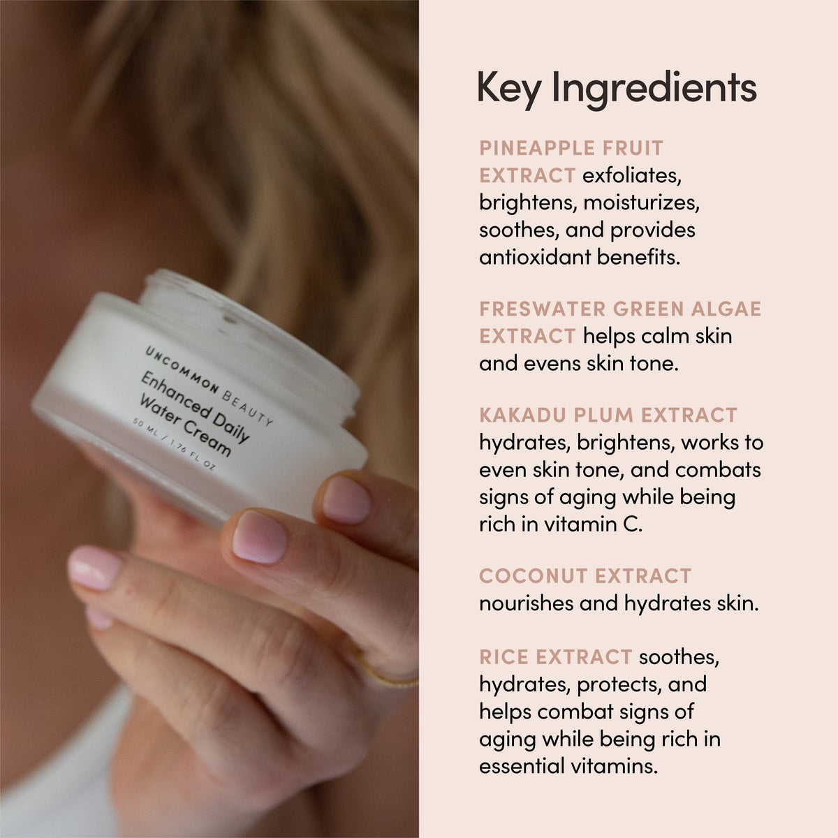 Home Essentials Enhanced Daily Water Cream for daily home and personal routines with facial skin and sun care