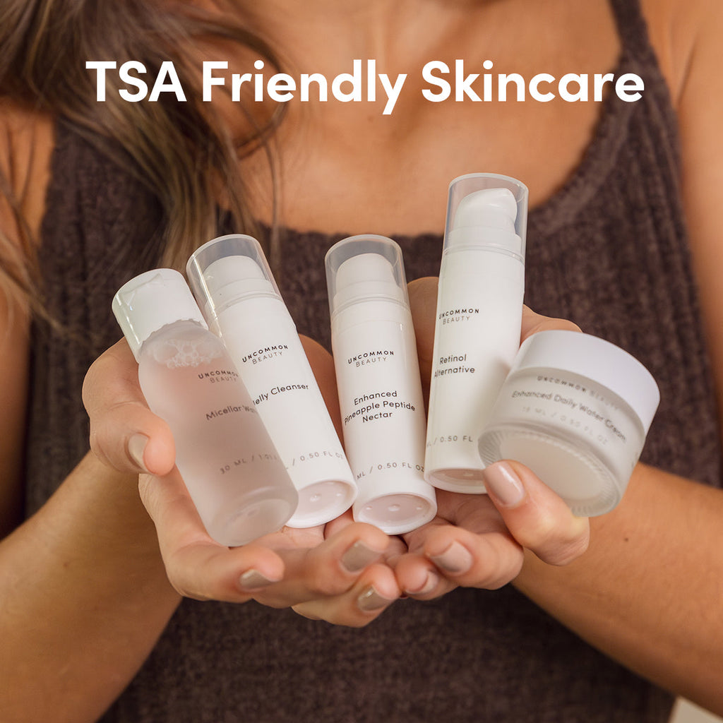 Daily Care Daily Skincare Travel Set for daily home and personal routines with facial skin and sun care