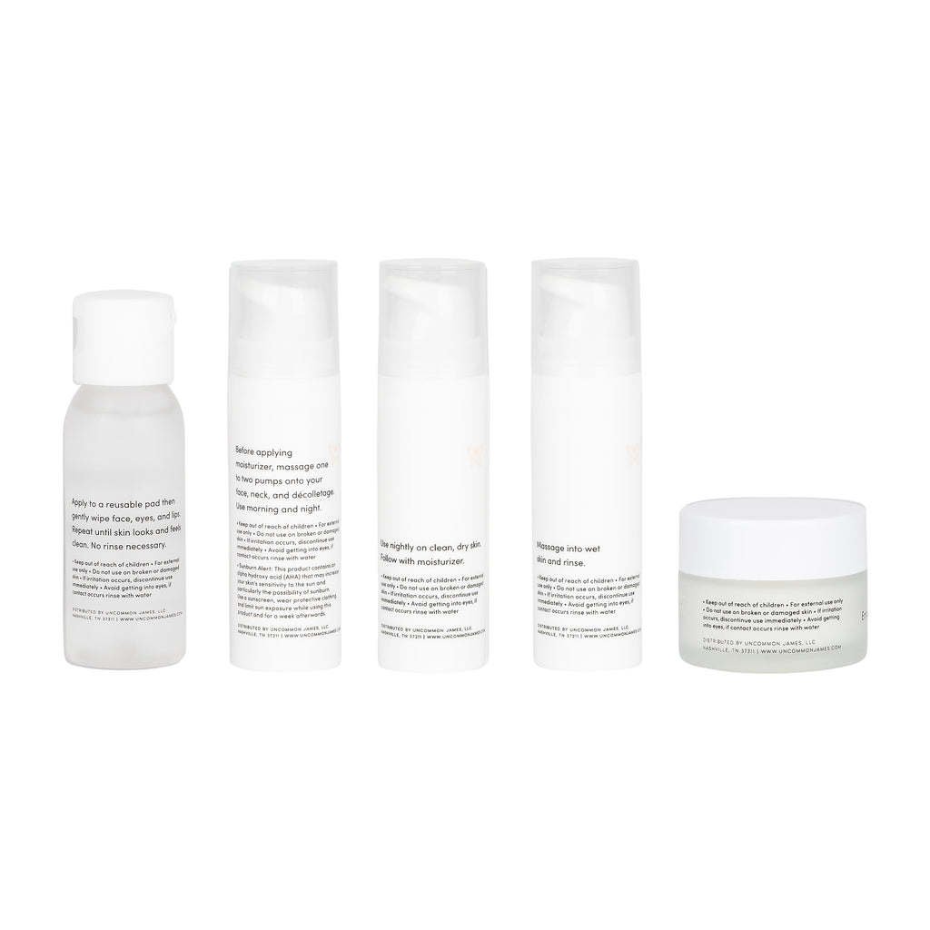 Daily Care Daily Skincare Travel Set for daily home and personal routines with facial skin and sun care