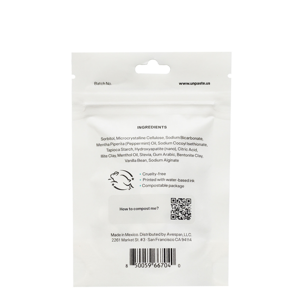Daily Care Fluoride included Mint Toothpaste Tablets for daily home and personal routines with oral care