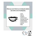 Daily Care Fluoride included Mint Toothpaste Tablets for daily home and personal routines with oral care