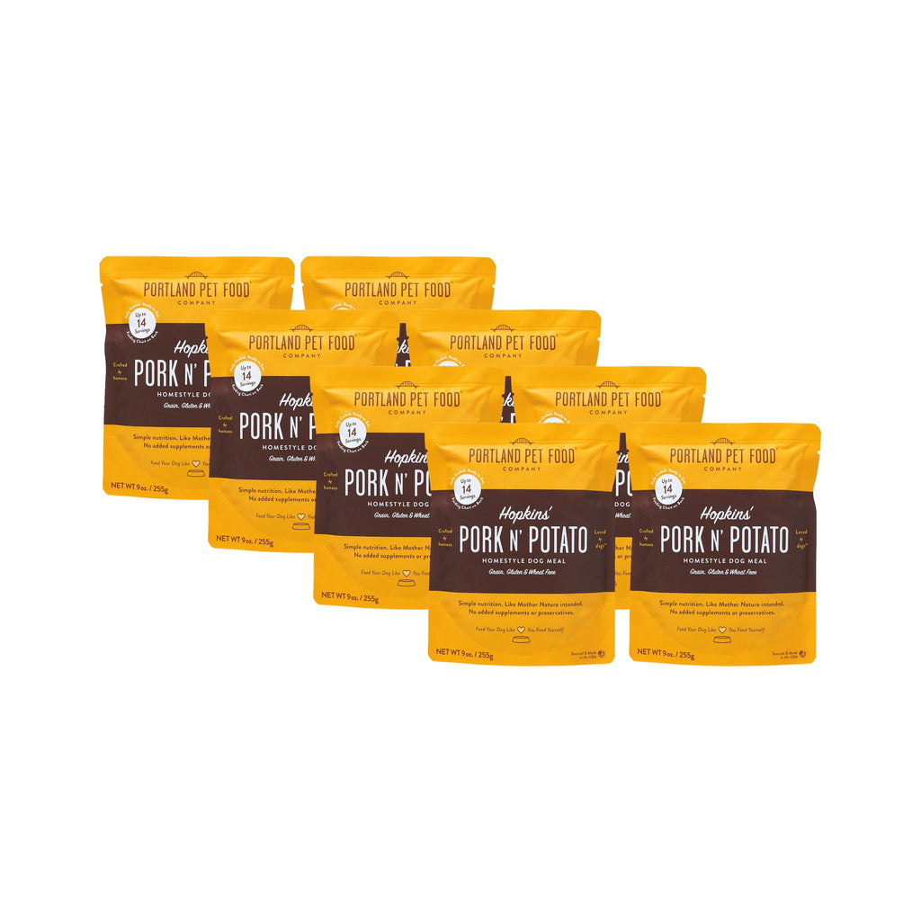 Hopkins' Pork N' Potato, Human-Grade Dog Meal, Mixer or Meal Topper, 9 oz Pouches