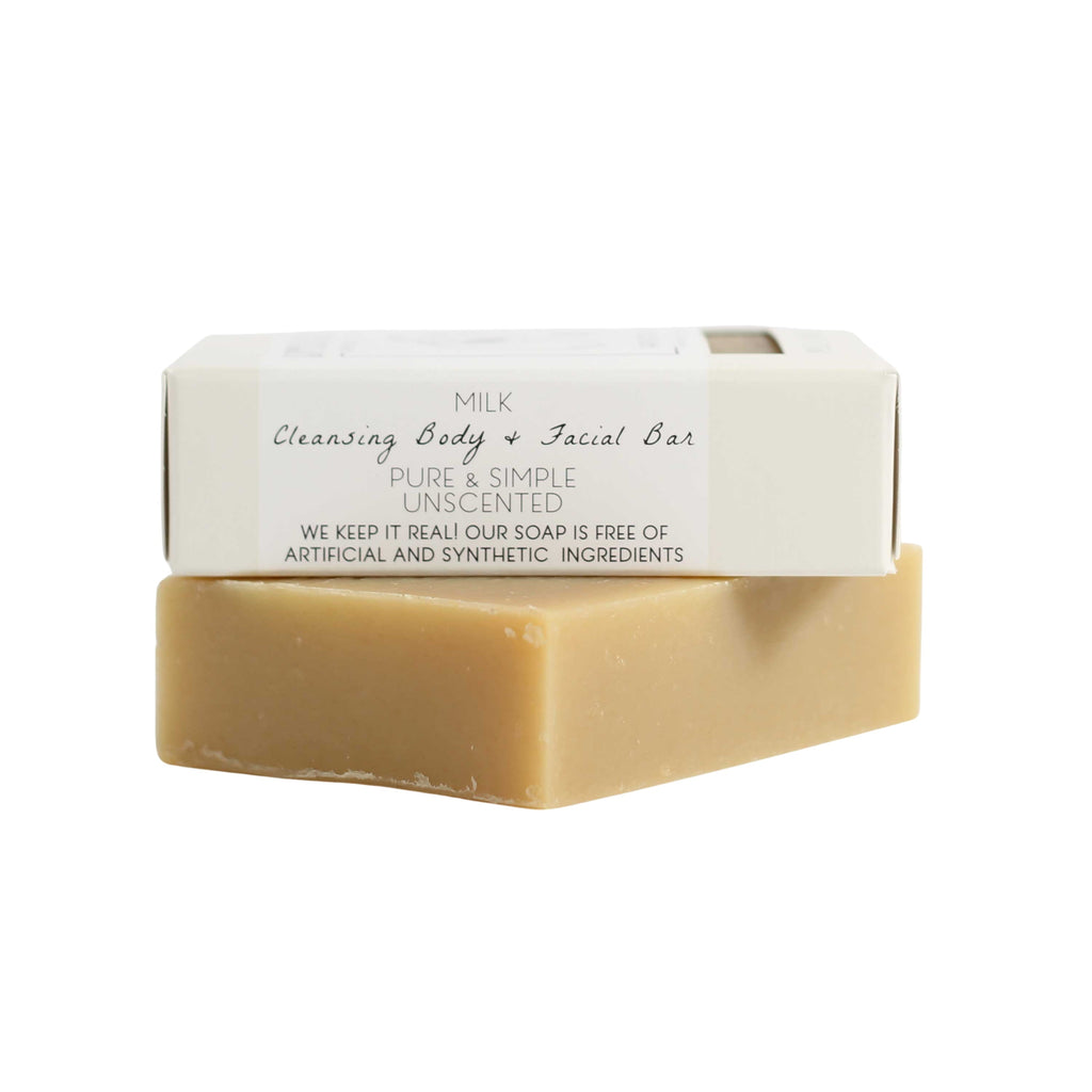 Everyday Home Facial and Body Cleansing Bar, Goat s Milk Unscented for daily home and personal routines with bath body and hygiene