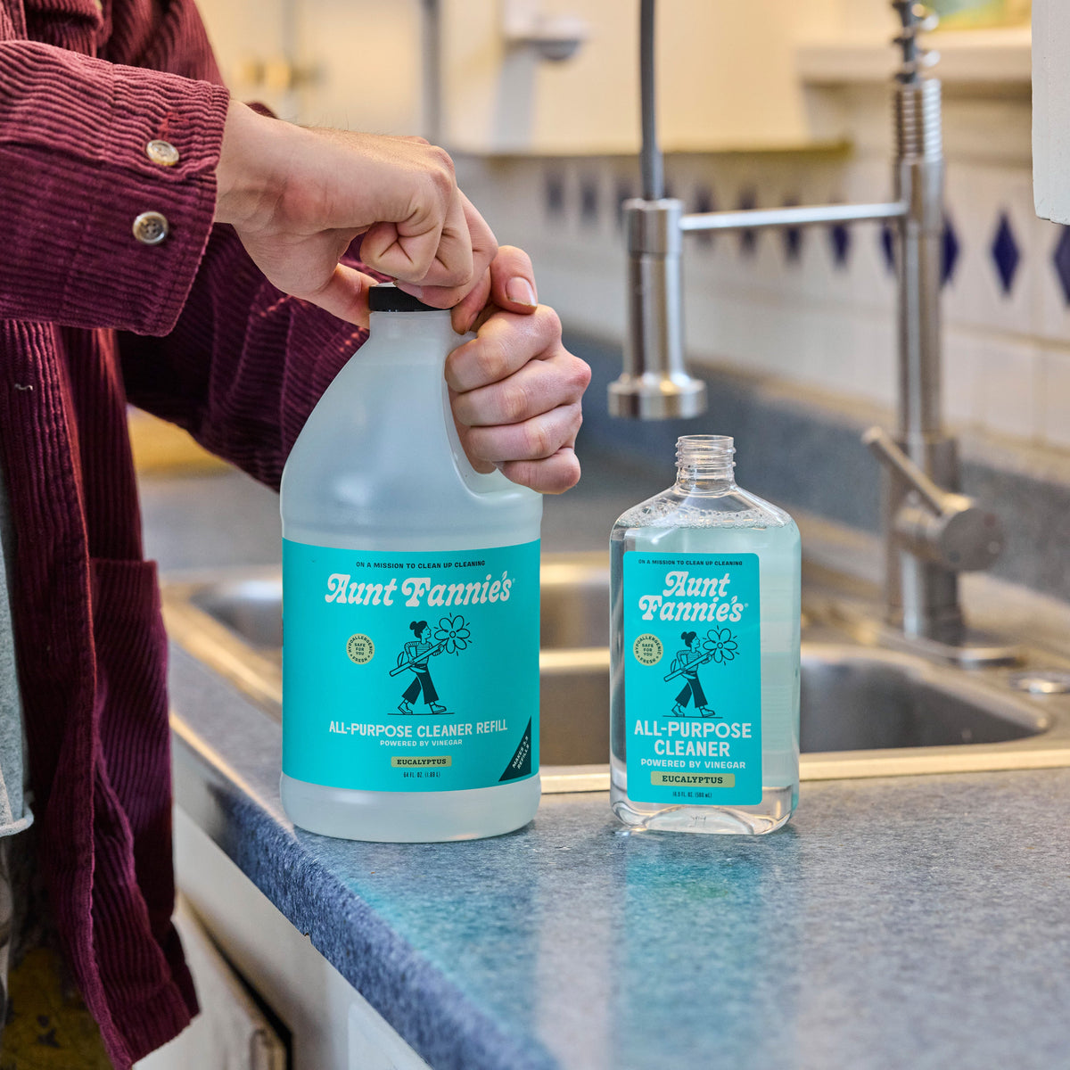 Routine Ready All-Purpose Cleaner, Refill for daily home and personal routines with cleaning laundry and paper products