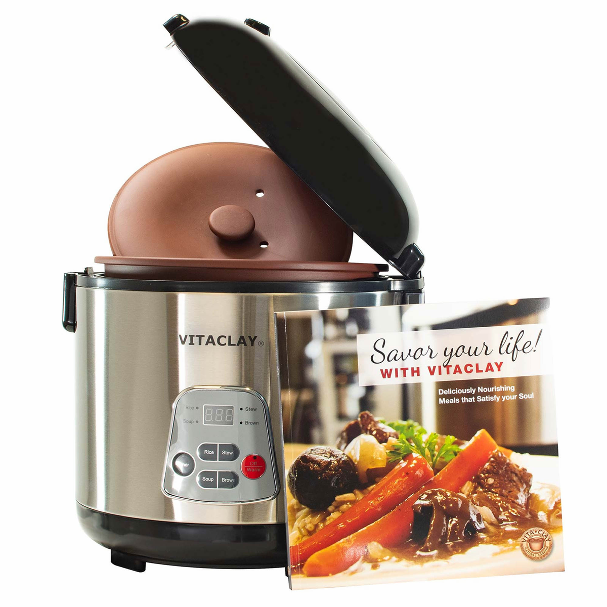 4-in-1 Rice N' Slow Cooker in Clay Pot