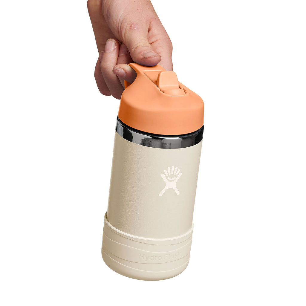 Everyday Home Kids Stainless Steel Wide Mouth Bottle with Straw Cap and Boot, 12 oz for daily home and personal routines with baby care and kids products